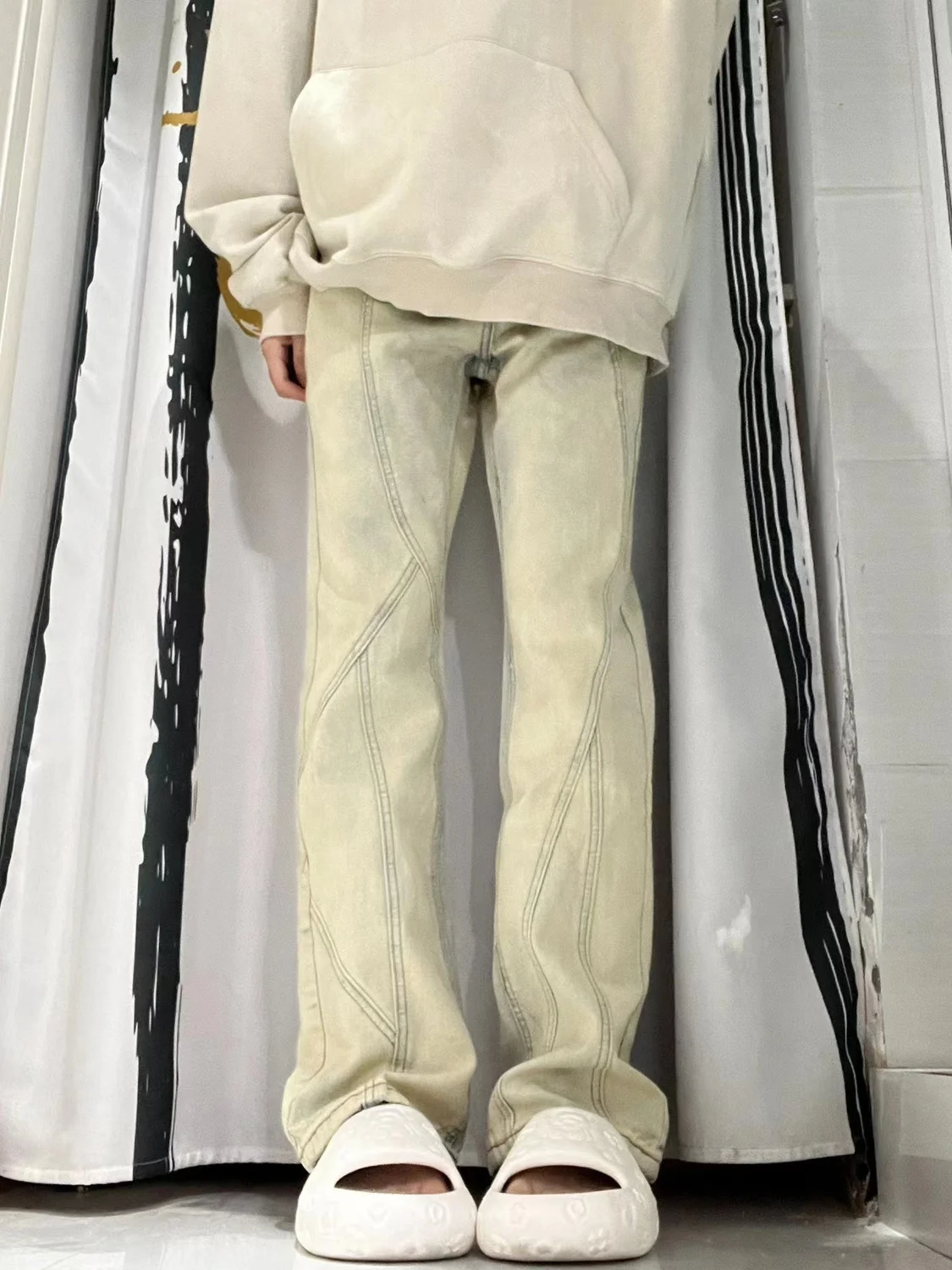 女性用グレージーンズ Y2K デコレーション プラスサイズ ビッグ ラージ カービーフィギュア 女性用デニム ファッション 快適 ベーシック シンプル 日常