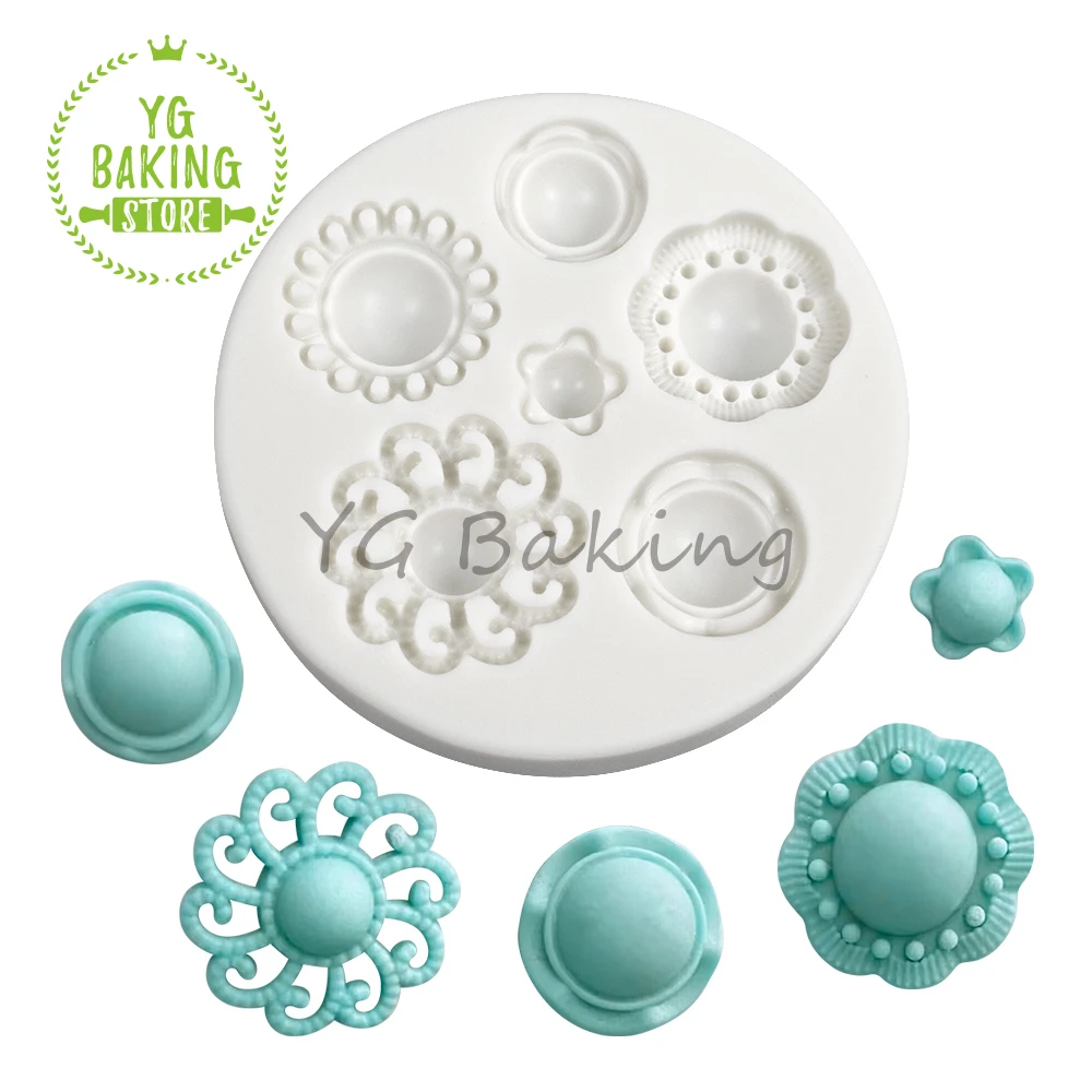 Dorica Mini Jewelry Brooch Design Silicone Mold 3D Gem Fondant Chocolate Mould DIY Clay Soap Form Cake Decorating Tools Bakeware