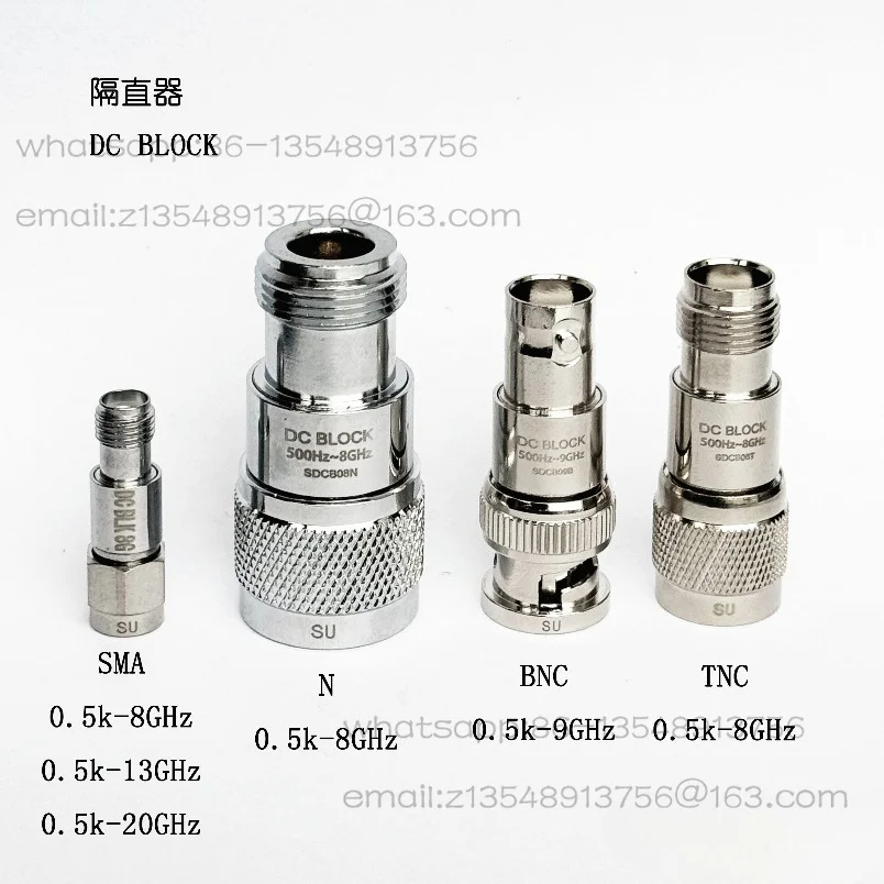 RF Isolator DC-Block 50V Isolation Voltage Multi-band Multi-connector RF Barrier Device