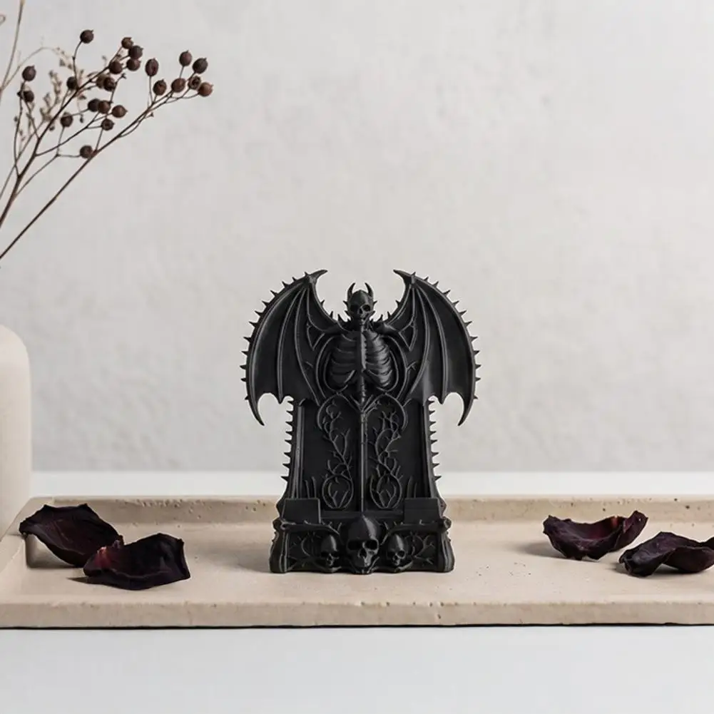 Bat Skull Cell Phone Holder Phone Stand 3d Printed Phone Stand Dark Fantasy Winged Demon Skeleton Holder Spooky Halloween Desk