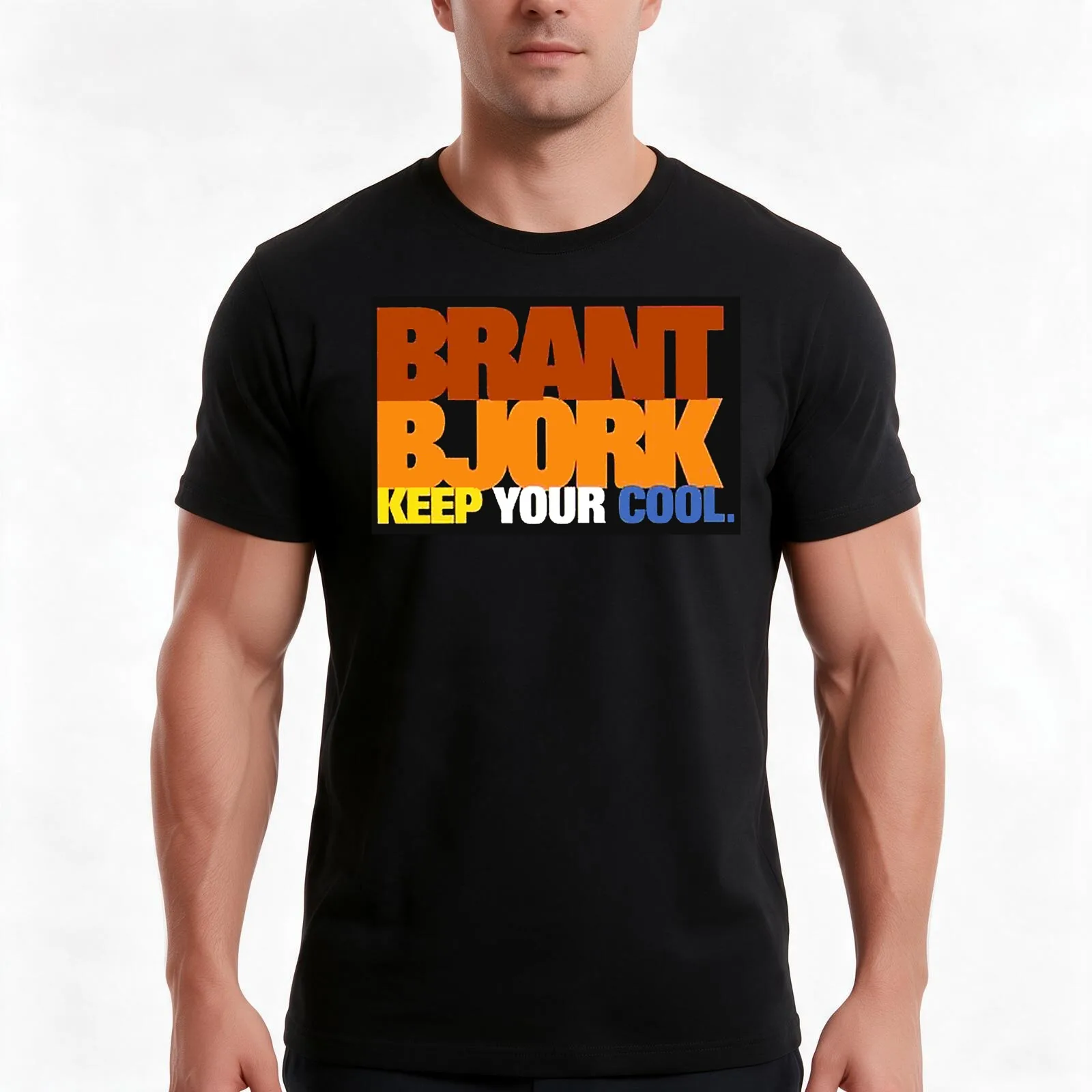 brant bjork T-Shirt, Summer Casual Cotton Tee, Oversized Streetwear Tops, Vintage Graphic Print, Loose Fit Short Sleeve