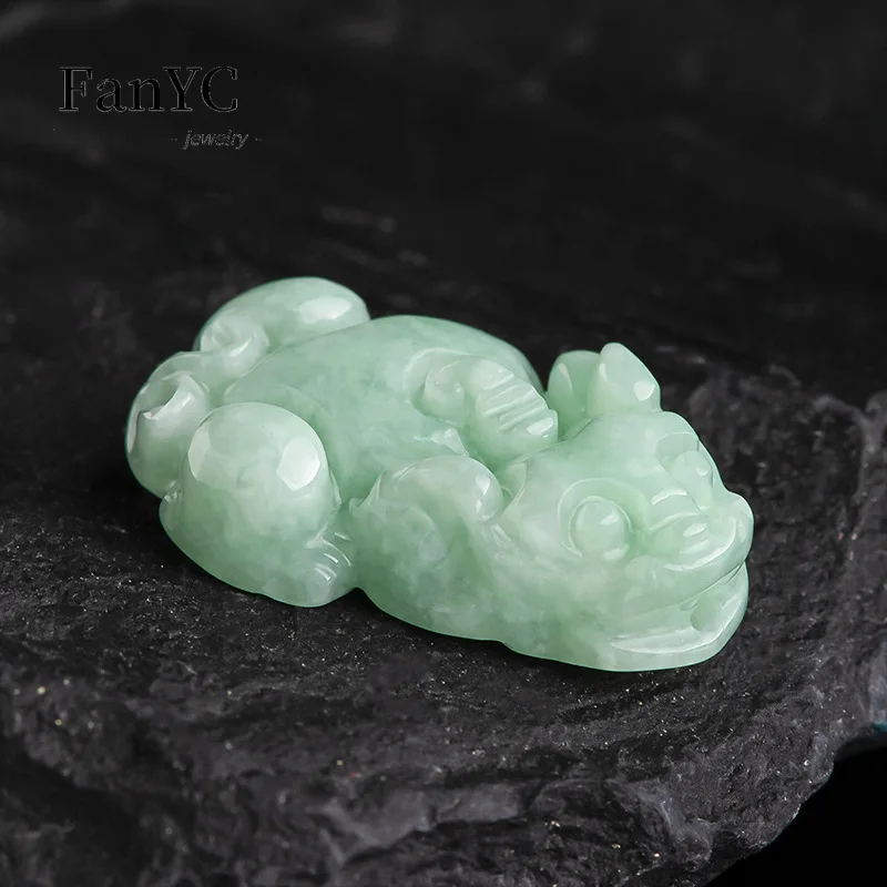 Myanmar A Cargo Jadeite Small Pi Xiu Ice Pendant Hand-carved DIY Bracelet Accessories Jewelry Wholesale Mascot