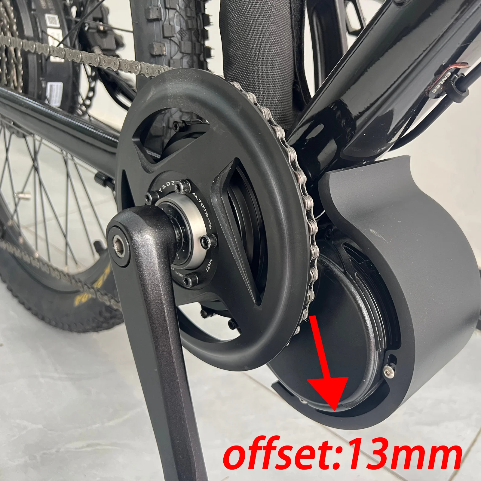 42T Offset Chainring for TSDZ8 Motor Kit