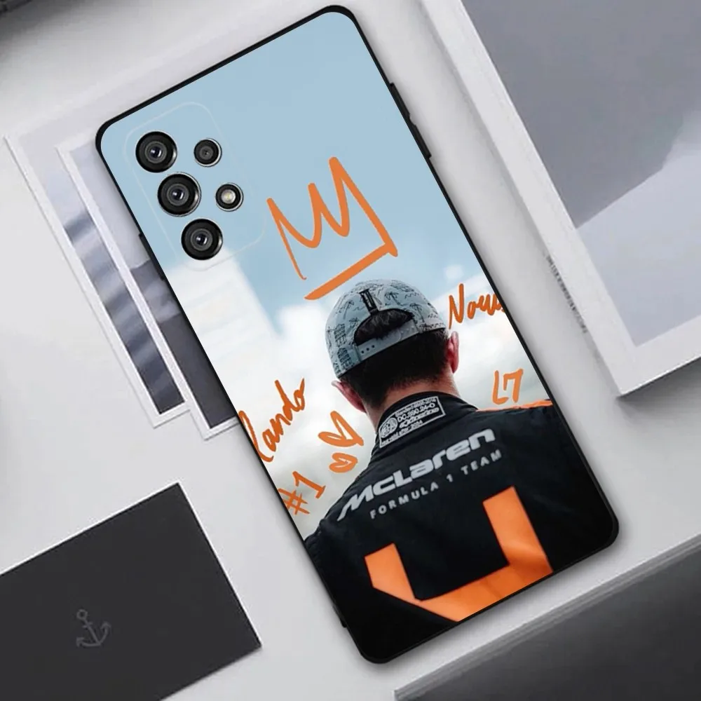 F1 Formula 1 L-Lando Norris Phone Case For Samsung Galaxy A20,A21s,A22,A31,A32,A52,A53,A72,73,A80,A91 Soft Black Cover
