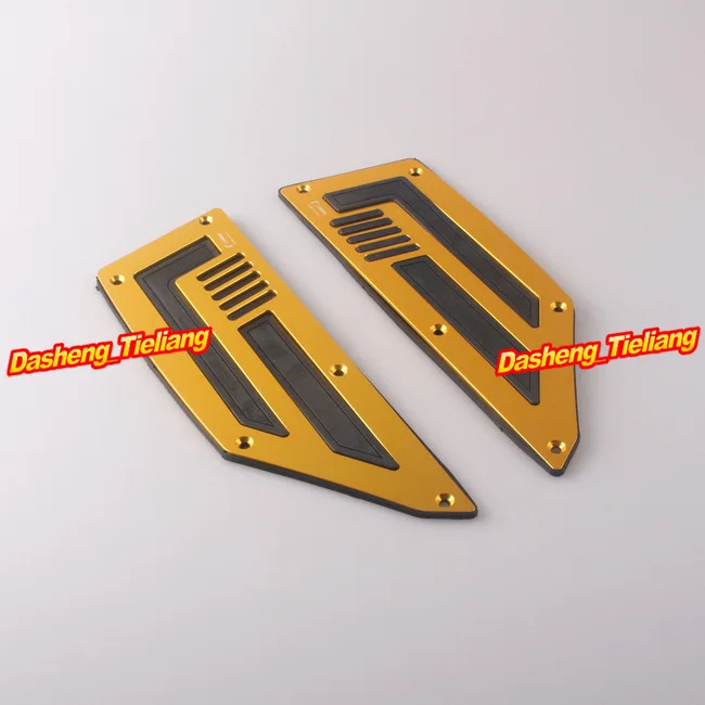 Motorcycle Footboard Steps Footrests Footpegs Foot Boards Plate Pegs Gold Kit For 2012 2013 2014 2015 T-Max T Max  TMax 530