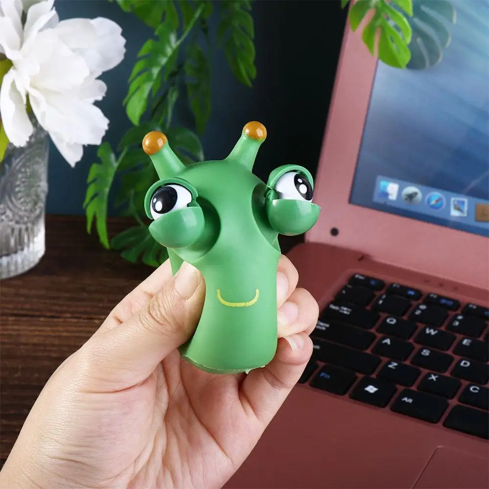 Gifts Green Eye Popping Halloween Party Favor Fidget Toy Worm Pinch Toy Squeeze Toy Eye Poppers Squeeze Eyeball Popping Toy