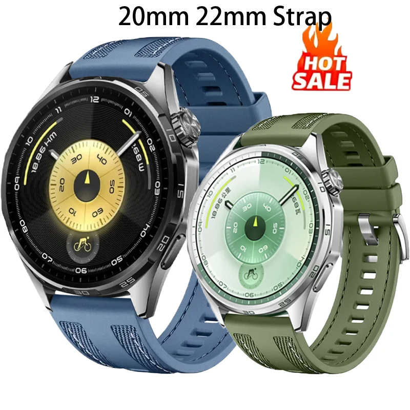 22mm Nylon Strap For HUAWEI WATCH GT 6 5 4 GT 3 2 Pro 46mm Composite Silicone 20mm Band for Galaxy Watch 7-FE-6-5-pro 44/40mm