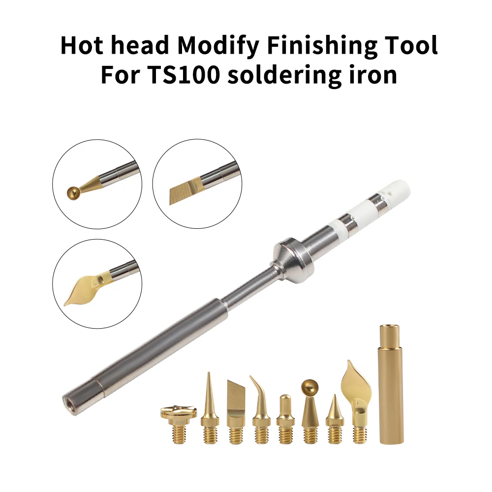 Toaiot Heat Insert Nut Iron Tip Heat Set Insert Tool Soldering TS100 Iron Tip 3D Printing Modify Finishing Tool Brass Thread