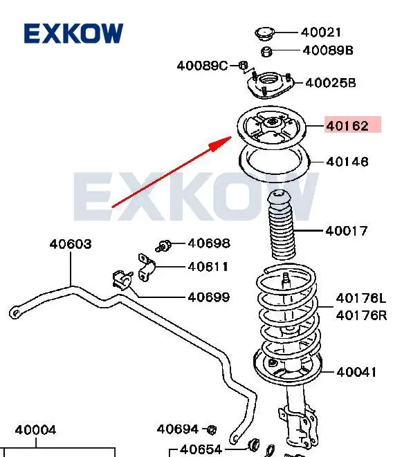 2PCS Front Suspension Spring Upper Seat for Mitsubishi Pajero Montero Pinin IO TR4 H65 H66 H67 H76 H77 Galant Chariot MB518147