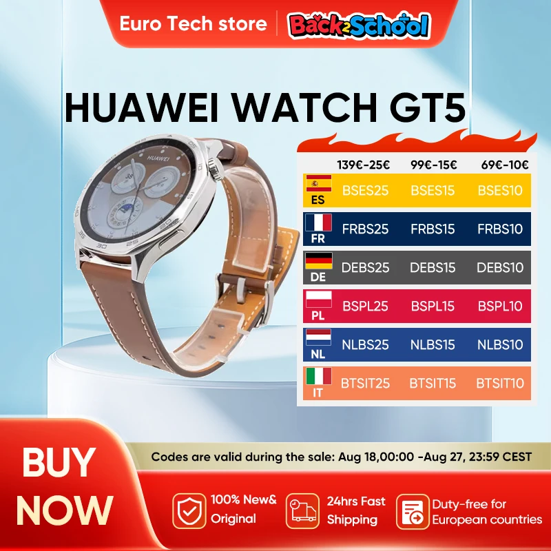 Discover the Huawei Watch GT5 – 14‑Day Battery, 5ATM Waterproof & AMOLED Display – Now Only ,463.16