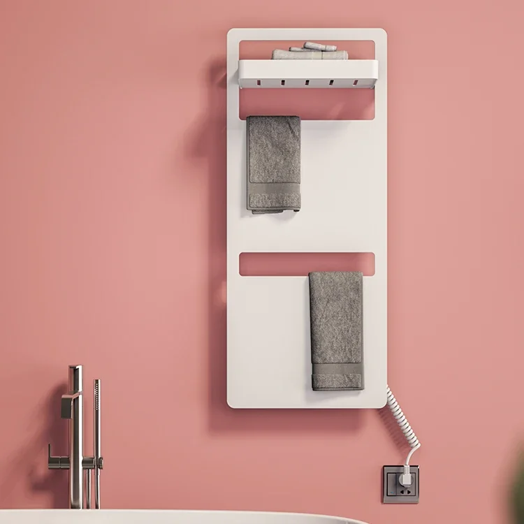 Fashionable smart towel radiator bathroom automatic guide rail