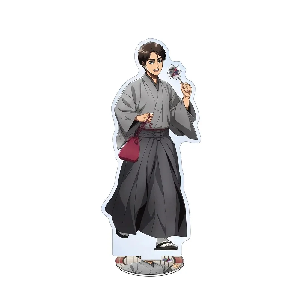 Attack on Titan New Arrivals Levi Ackerman Mikasa Ackerman Eren Yeager 15CM Anime Acrylic Stand Keychain Desk Decor Collect Gift