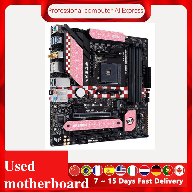 Used motherboard For ASUS TUF GAMING B550M-PLUS WIFI-GMZR Motherboard Socket AM4 B550 Original Desktop PCI-E 4.0 Mainboard