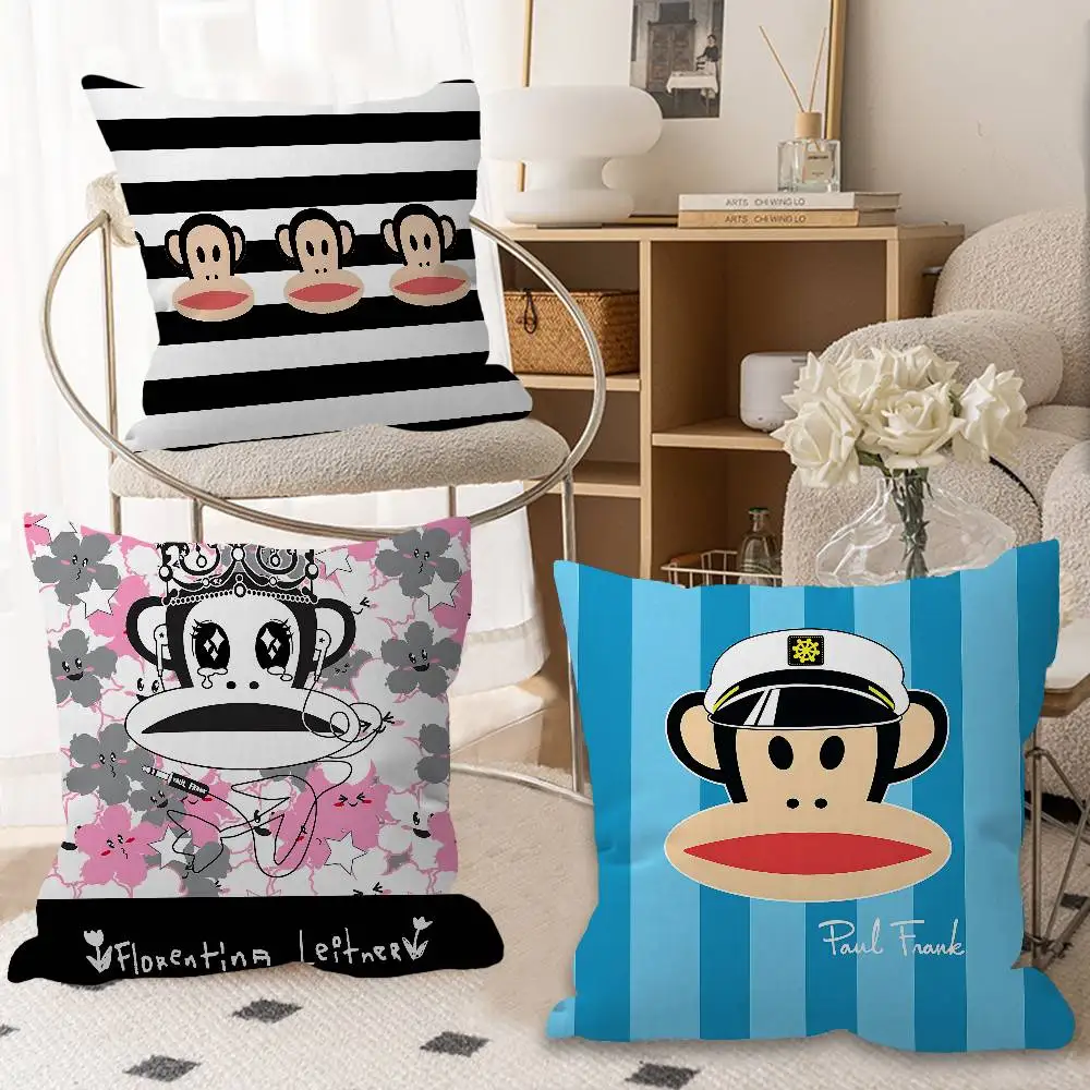 L-Luxurious P-Paul Frank Personalized Pillow Dust Cover Bedroom Kids Party Decoration Pillowcase Birthday Children Gift