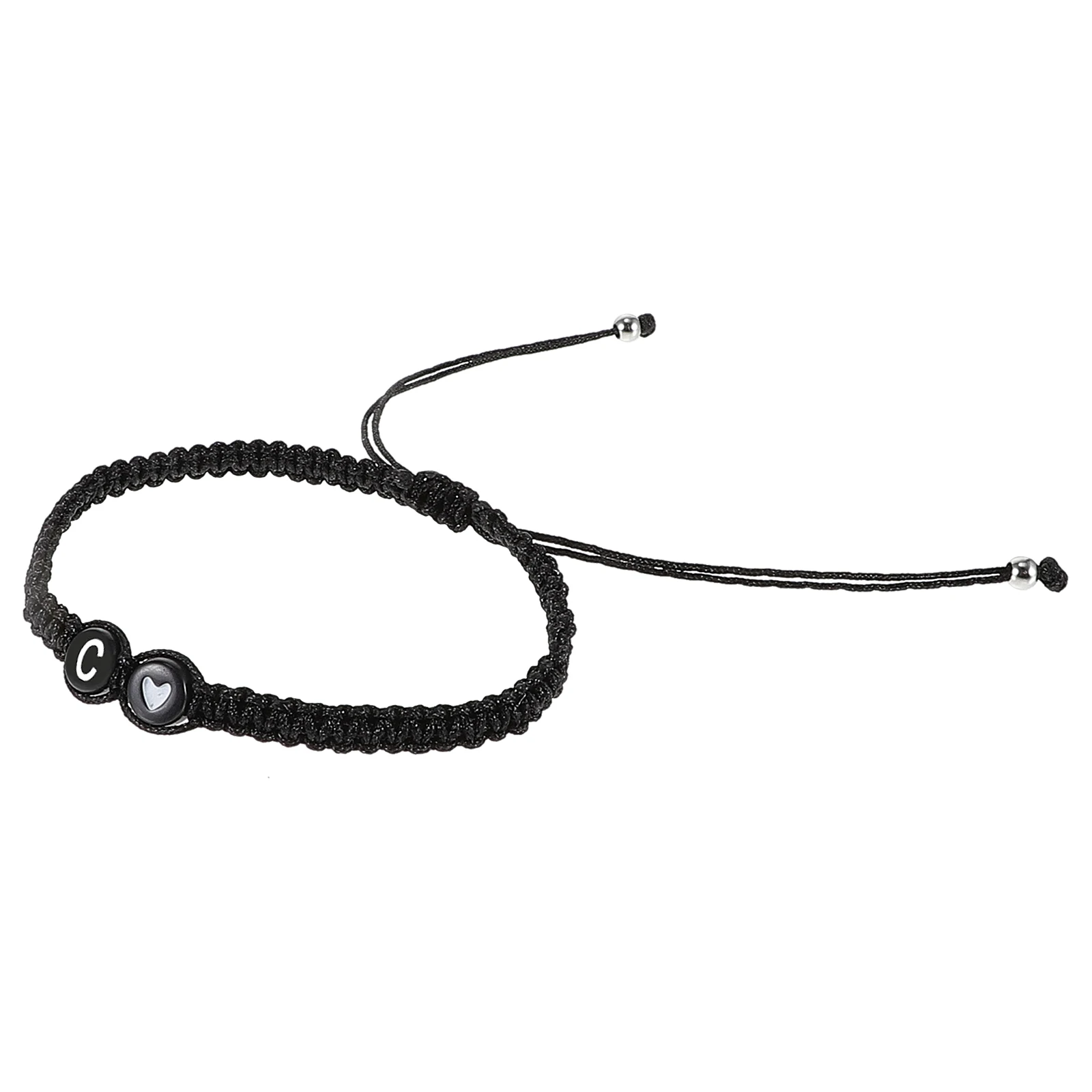 

Couple Bracelet Friendship Couples Bracelets Rope Initial Charm Letter Braid Jade Thread Cute