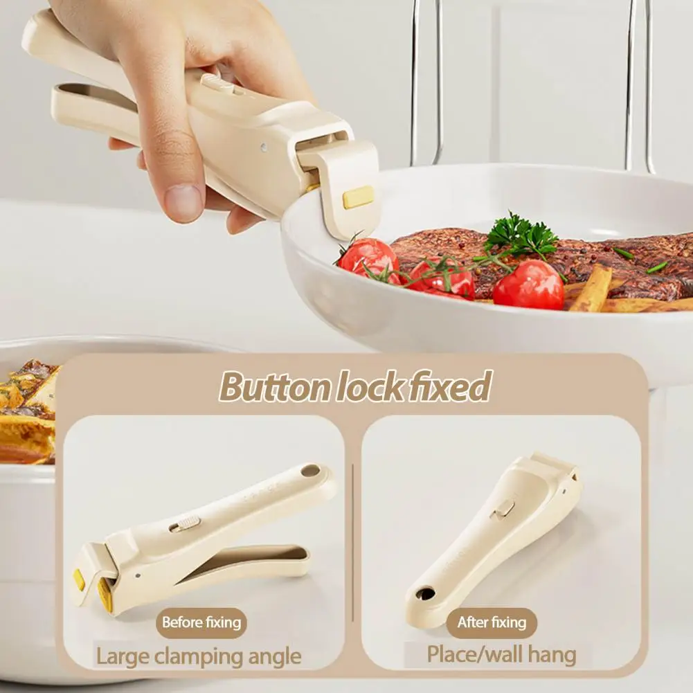 Anti-slip Pot Gripper Anti-scalding Kitchen Clip Heat-resistant Pan Gripper Pot Holder for Moving Hot Plates for Anti-scalding