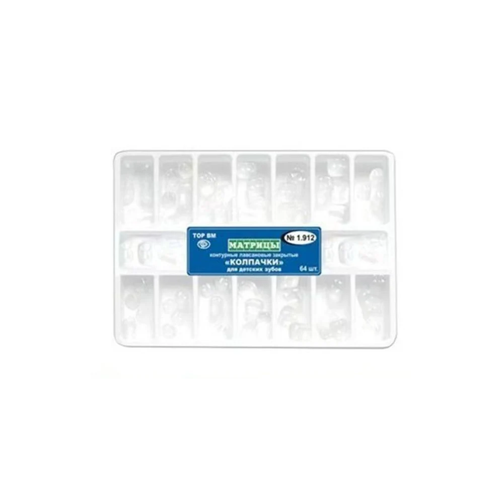 1,910/1,912 Dental Transparente Kronen Kit Temporäre Vorgeformte Krone Erwachsene Anterior Kinder Milchzahn Restaurierung 64 Teile/schachtel