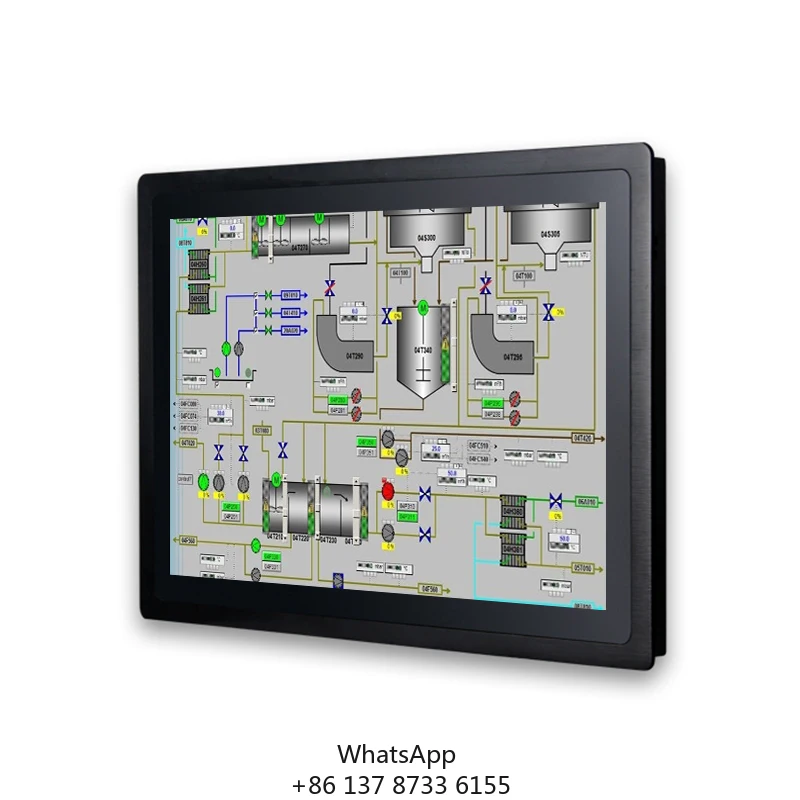 Touch Screen All In One Industrial 100*100mm VESA Mount 10.4 12.1 15 17 19 Inch Ip65 Waterproof Capacitive Industrial Panel Pc