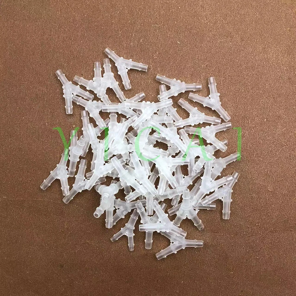 20PCS Eco solvent Y Shape Ink Tube UV Connector for Large format Y Ink Tube white and transparent Connector printer machine