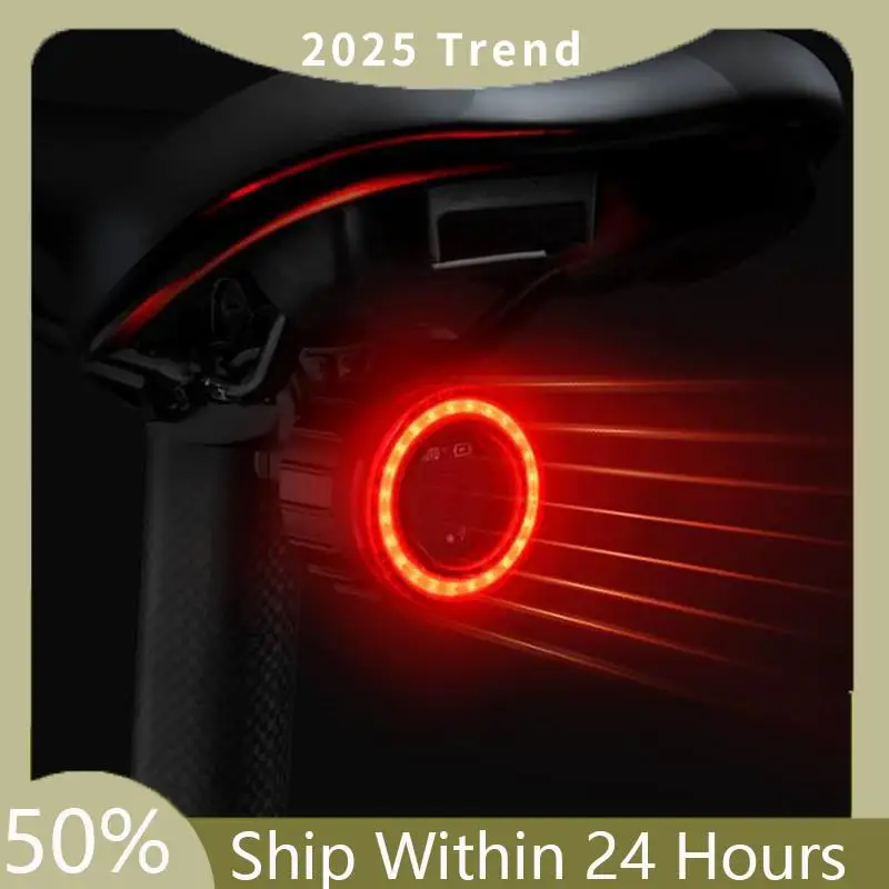 

A35F New Bicycle Tail Light Smart Tail Light Brake Tail Light LED Charging Cycling Taillight Bike Rear Light Warn Bicycle Tailli