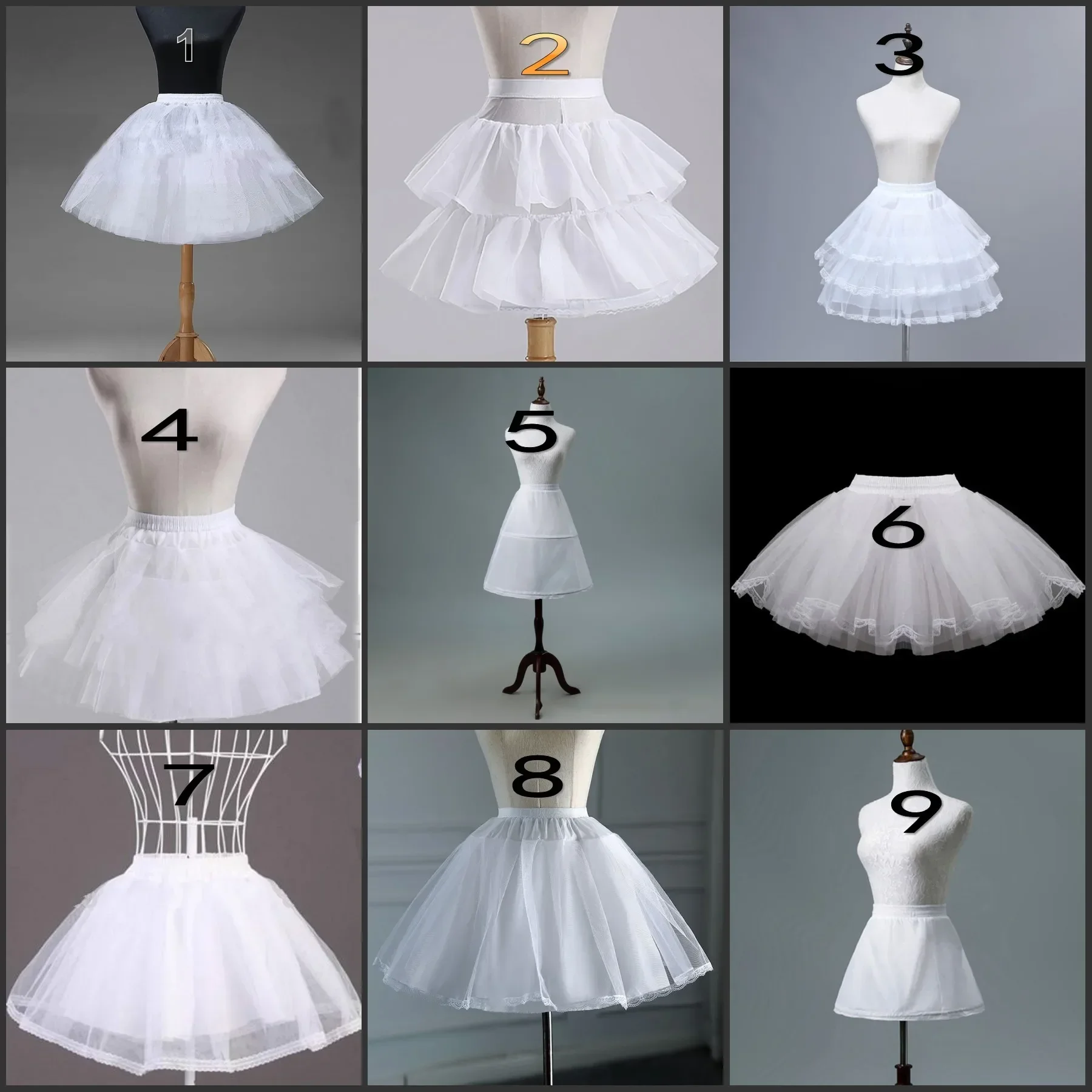 

Flower Girls Underskirt Cosplay Party Short Dress Petticoat Lolita Petticoat Ballet Tutu Skirt Rockabilly Crinoline