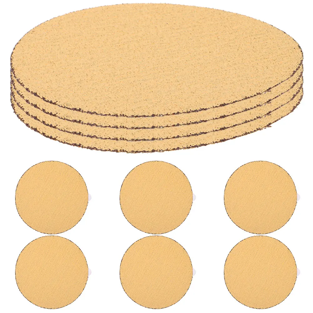

10 Pcs Inch Self Sand Paper Circles Adhesive Sandpaper Discs 60 Grit Sanding Backing Pads Round Disks Drill Tools