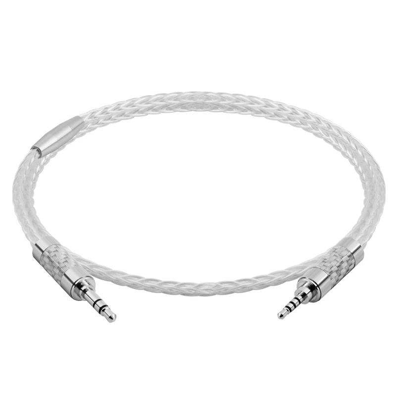 Fever 3.5mm to 2.5mm Jack Audio Cable High Purity Silver Male To Male Player To Headphone Connecting line