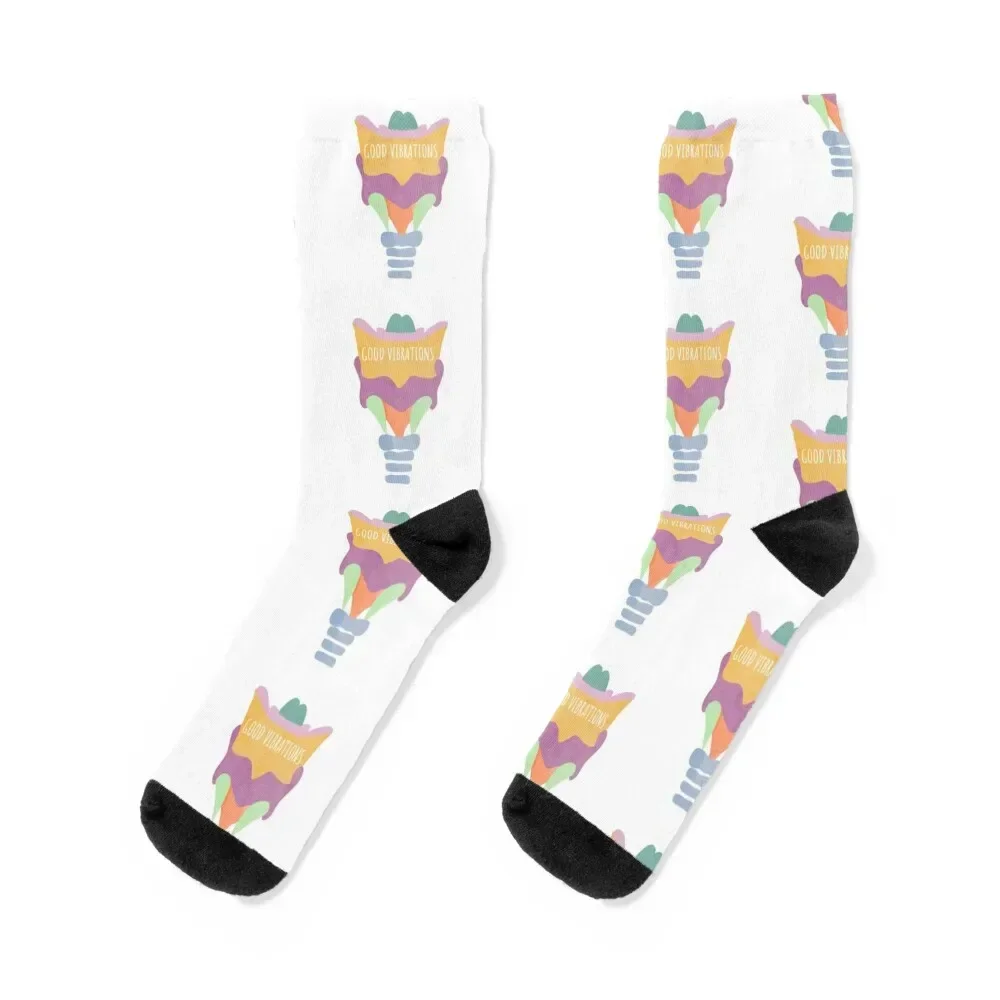 

Good Vibrations Larynx Pun Socks cute halloween Sports Men's Socks Luxury Women's