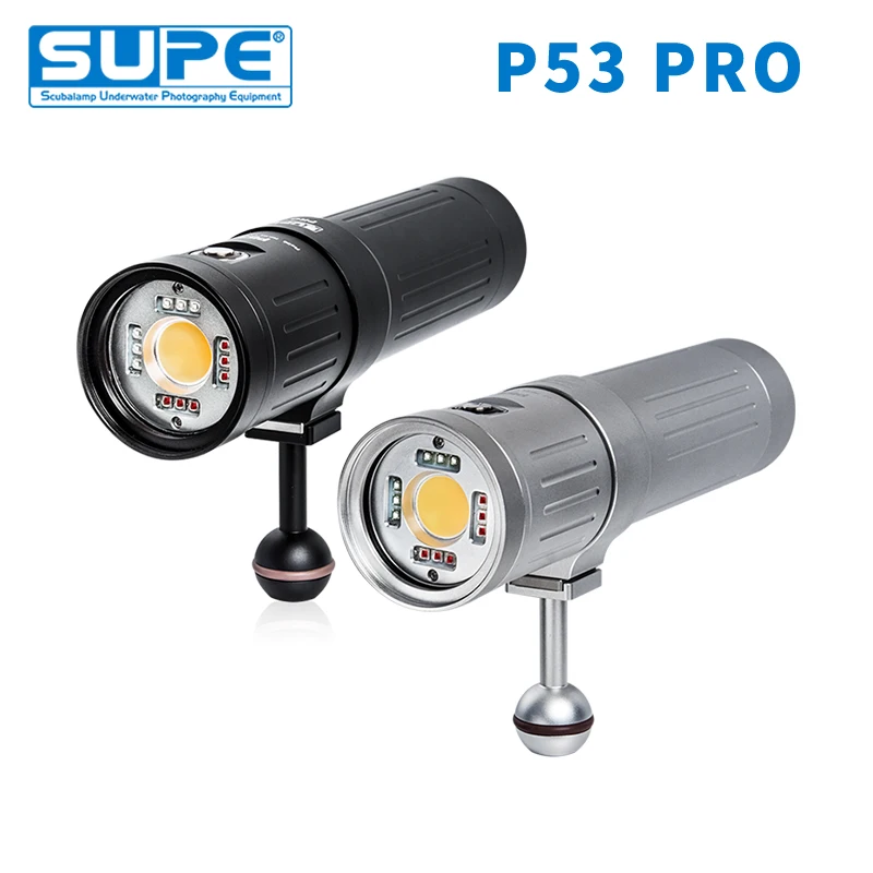 

Supe Scubalamp P53 Pro 5000 lumens Strobe Light Video Light Underwater Photograpy Focus Light Scuba Diving Equipment