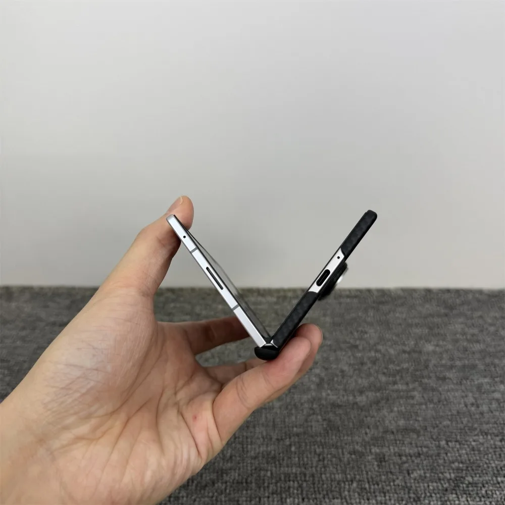 Businss 600D Carbon Fiber for Magsafe Case for Samsung Galaxy Z Fold 8 Ultra 7 6 5 Magnetic Hinge Shell Ultra-thin Protect Cover