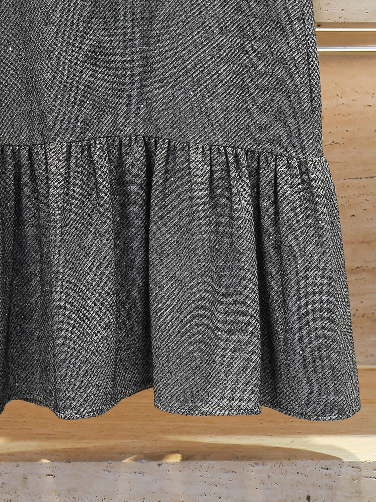 South Oil High-End-Damen-Sommer-2025, Vintage-Glitzer-Svel-Weste, Dr. Damen Faion Commute, einfache hohe Taille, mittlere...
