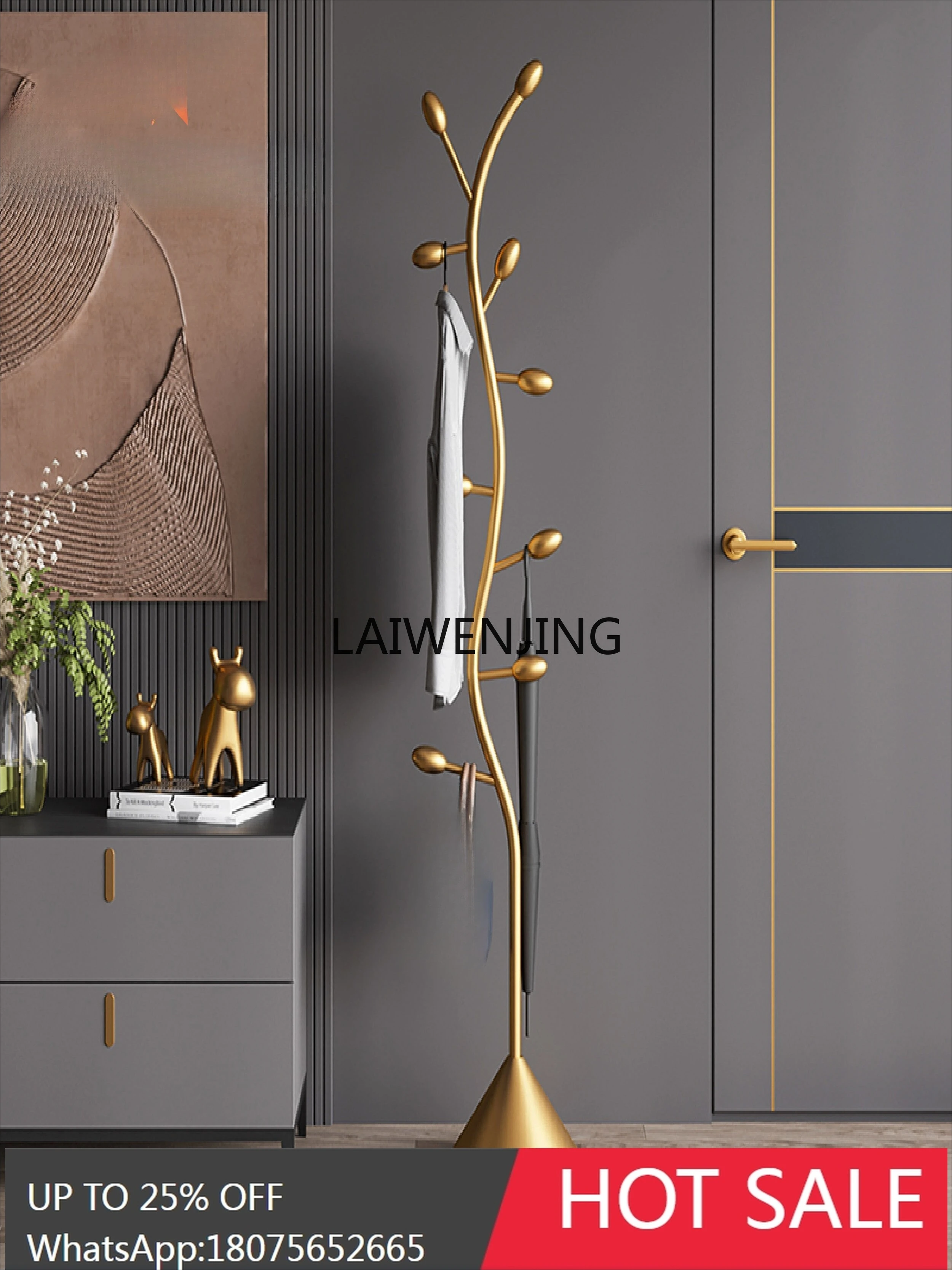 

HLZ hanger floor bedroom bedside clothes artifact simple coat rack