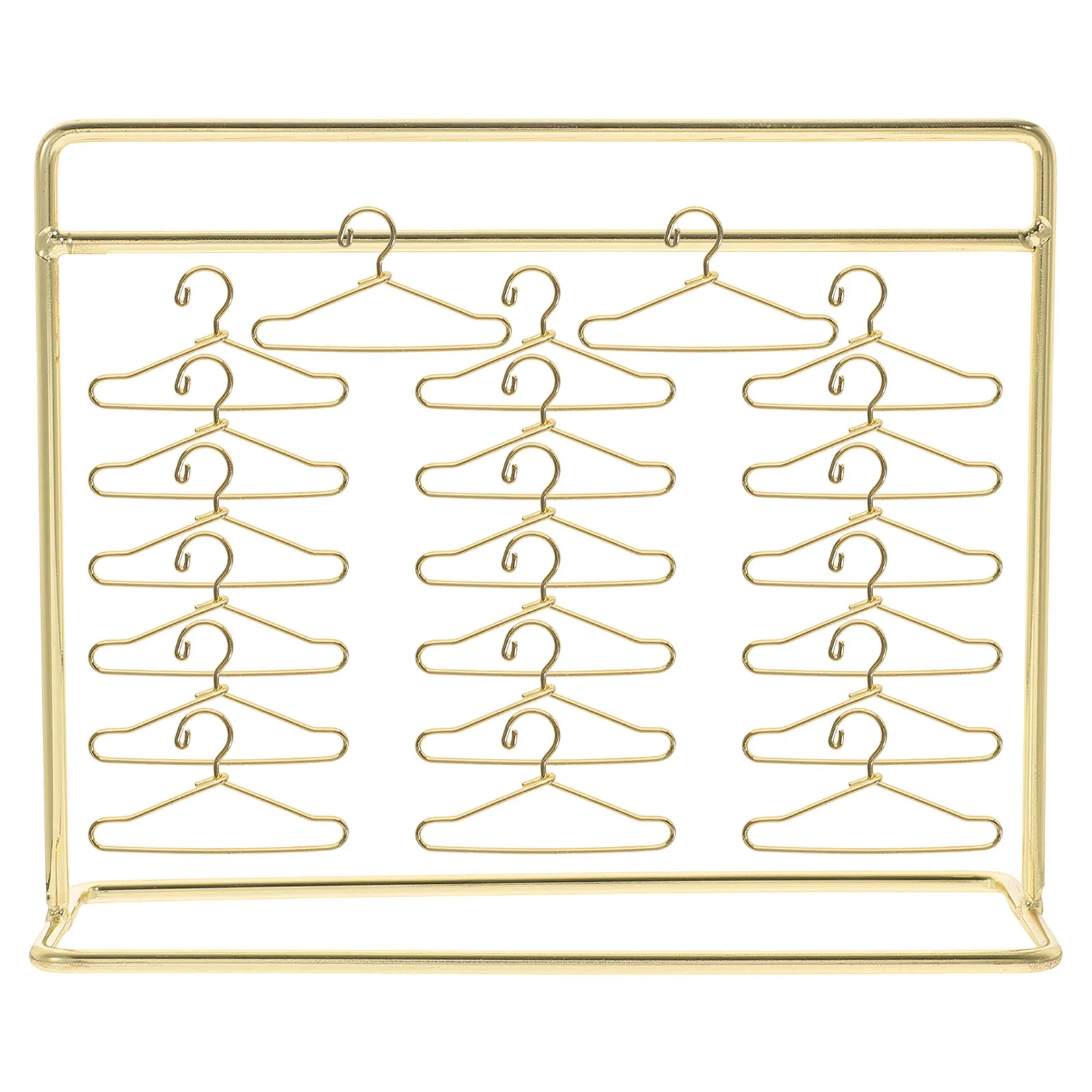 

Набор мини-вешалок для одежды: металлическая устойчивая стойка-органайзер для хранения одежды, аксессуары для демонстрации одежды в миниатюрных домиках для детей