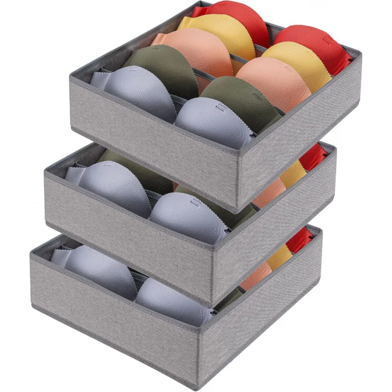 

Drawers Clothing Underwear Drawer Organizer Dividers Foldable Storage Cube Bins for Bra,Socks, Underwe