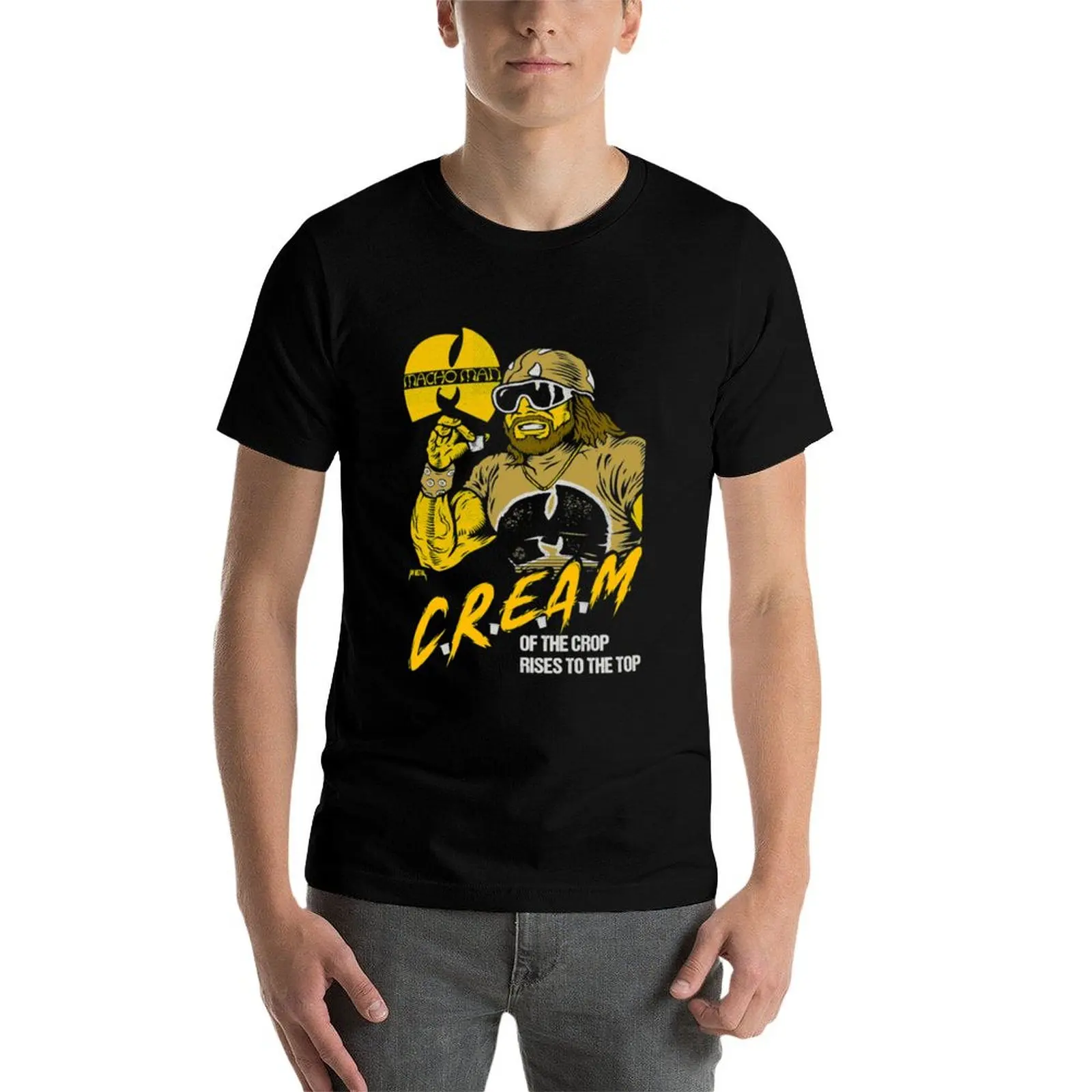 t C.R.E.A.M رجل g الرجال قمصان رجل t القطن مفتول العضلات قميص القطن تي شيرت العلامة التجارية الرجال ل تي شيرت 100% الفاخرة تي شيرت