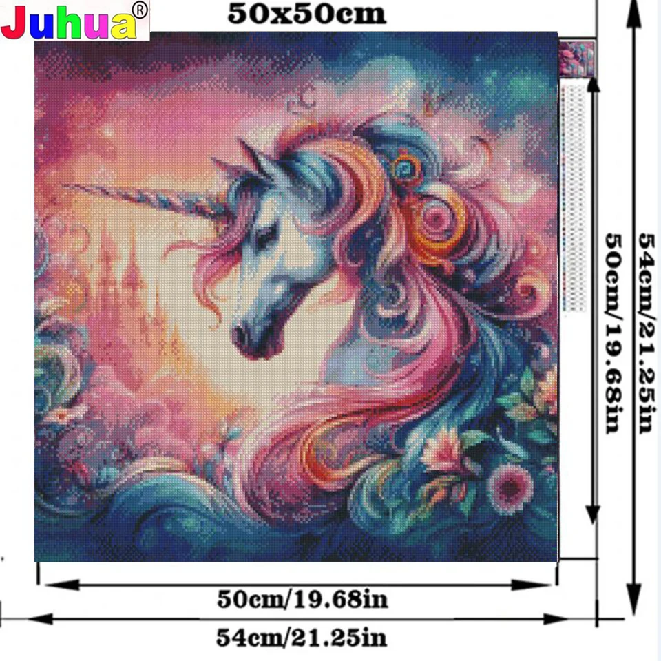Unicorn and Angel Girl DIY diamond painting New 2025 Full Diamond Mosaic Cross Stitch Embroidery Kit Cartoon animals Home Decor