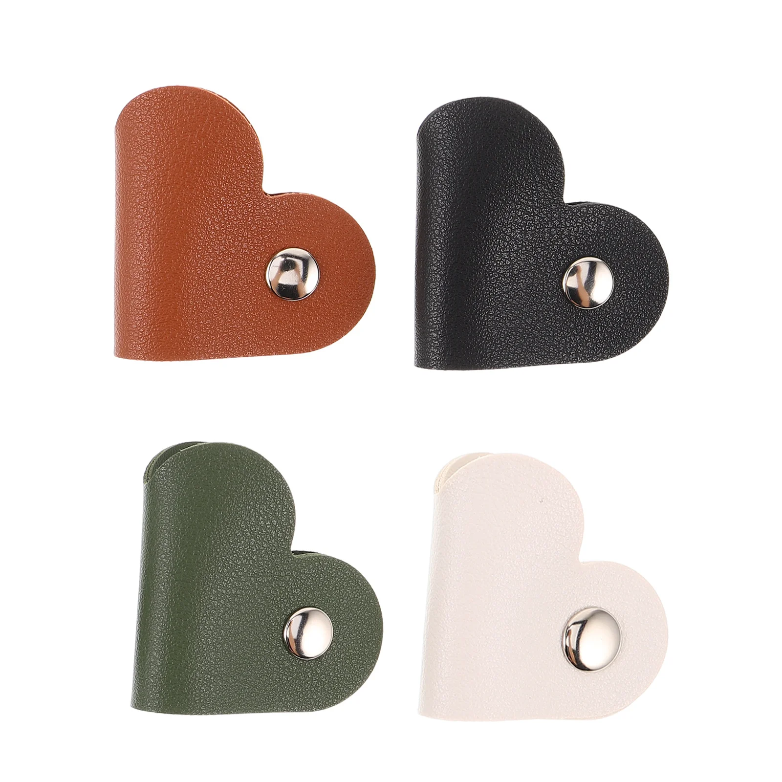 

4pcs Heart-Shaped Cable Organizer Reusable Cord Holder For Earphone Charging Wire Usb Data Cable Management Portable Winder