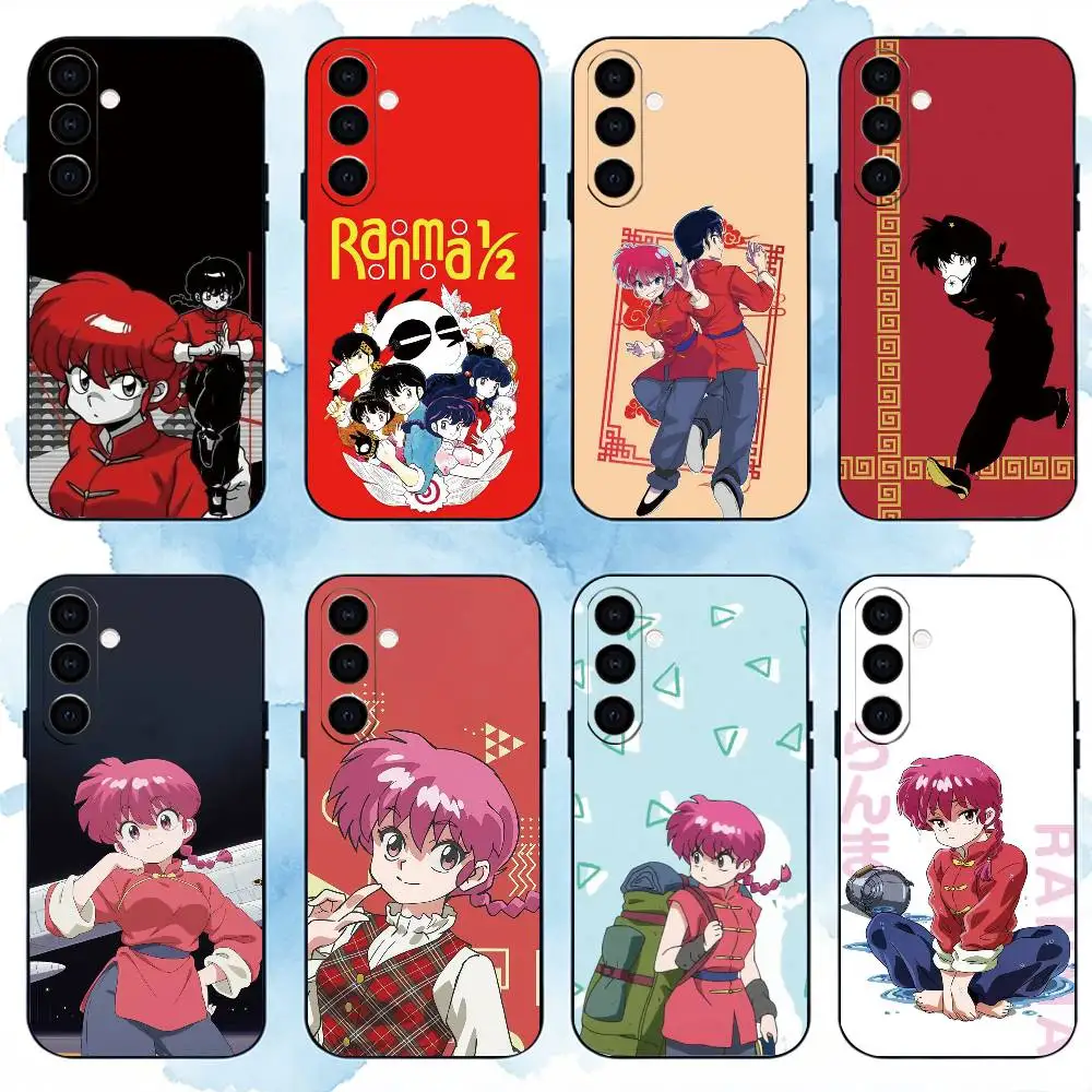 Ranma 12 Saotome Ranma Phone Case Black Silicone Soft For Samsung Galaxy A73,A72,A71,A70,A53,A52,A51