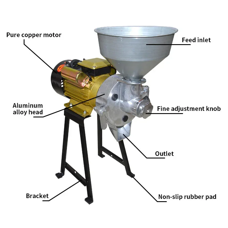 Commercial แห้งเปียกเนยถั่วลิสงเครื่อง Maker 3500W Grain Mill เครื่องบดสําหรับถั่วเต้าหู้ Sesame Chili ซอสแป้งข้าวโพด Refiner ร้อน