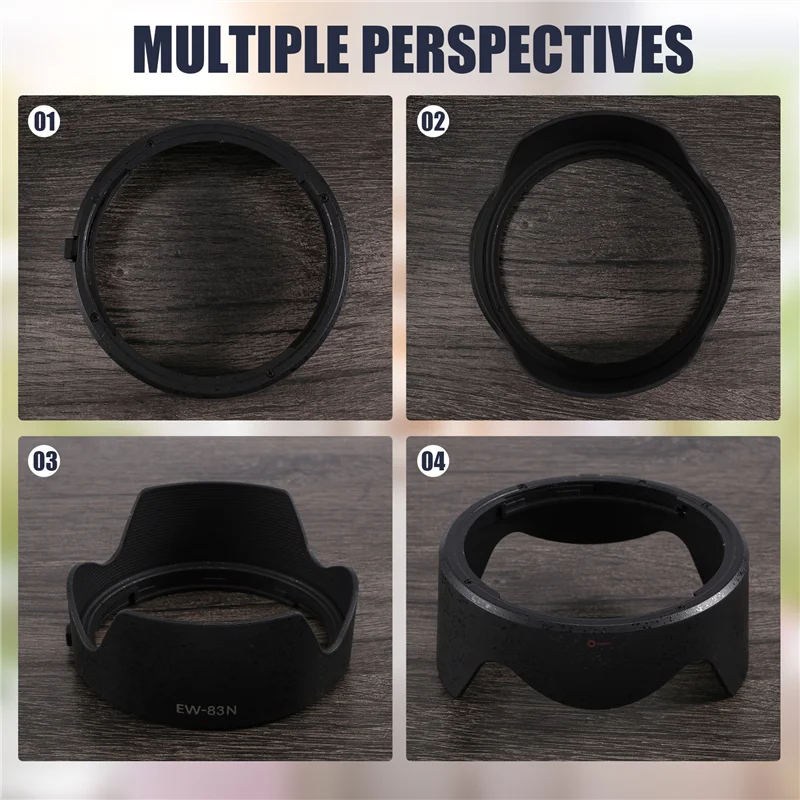 ABAN Lens Hood Camera EW-83N 77Mm Reverse Petal Flower Cover Protector For Canon Eosr R5 R6 Rp Rf 24-105Mm F4 L Is Usm Lens