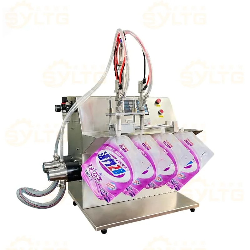 آلة تعبئة الحليب المؤازرة عالية الجودة ملء عصير شبه أوتوماتيكي للمشروبات غسل السائل المنظفات صنبور الحقيبة سائل غسل الأطباق