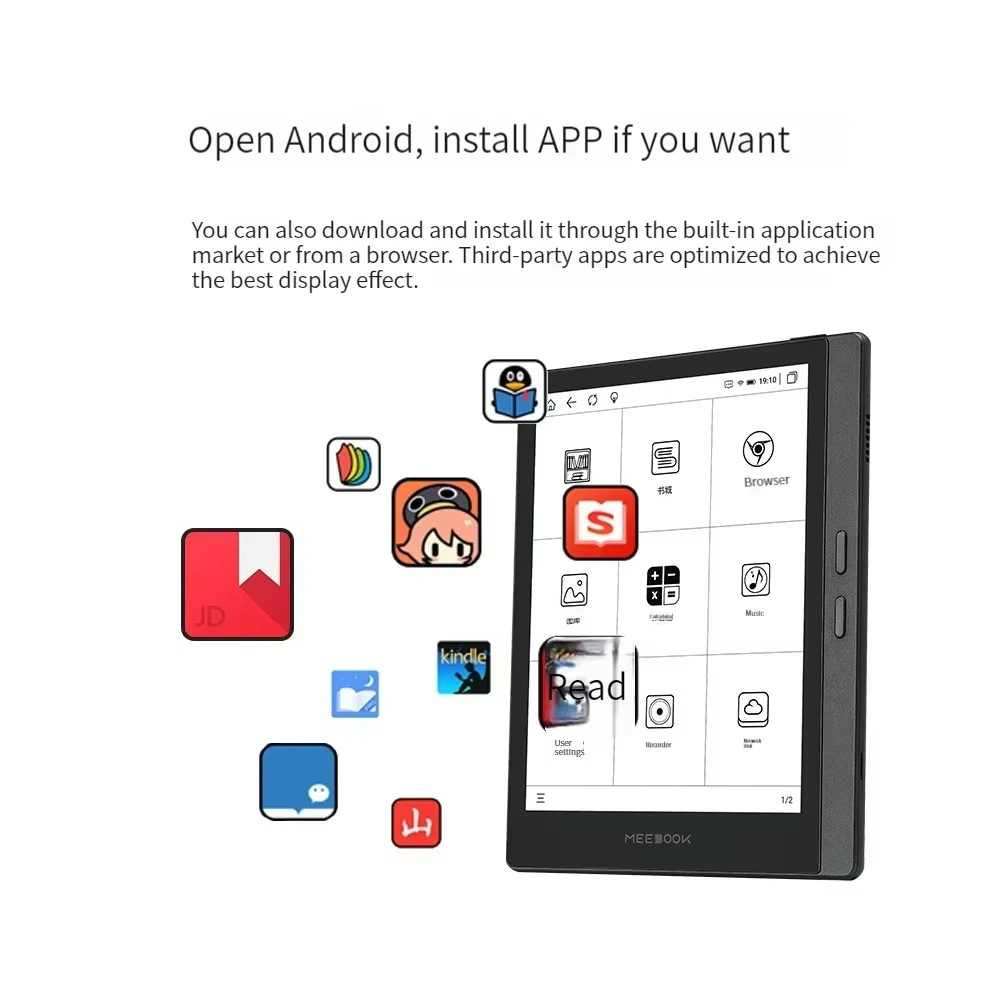 كتاب ورقي إلكتروني أصلي Meebook M7 مقاس 6.8 بوصة قارئ إلكتروني 300PPI HD شاشة حبر مفتوحة نظام أندرويد 32G متوفر في المخزون!!! #3
