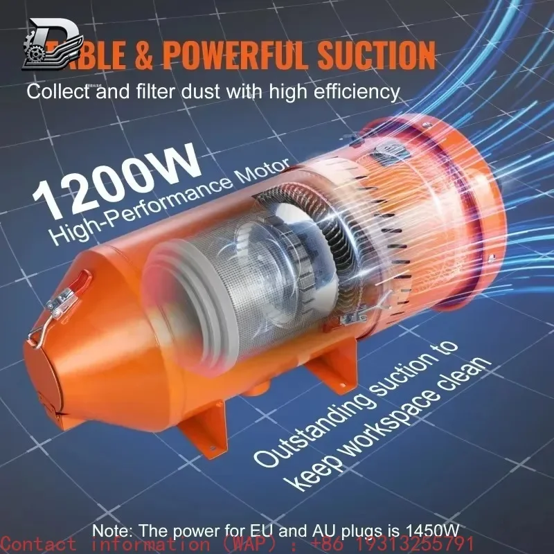 【Best-selling】SucceBuy Dust Collection System 1.6-HP Dust Collector Media Reclaimer W/ 1.8 Gal Capacity-Universal Fit For Sandbl