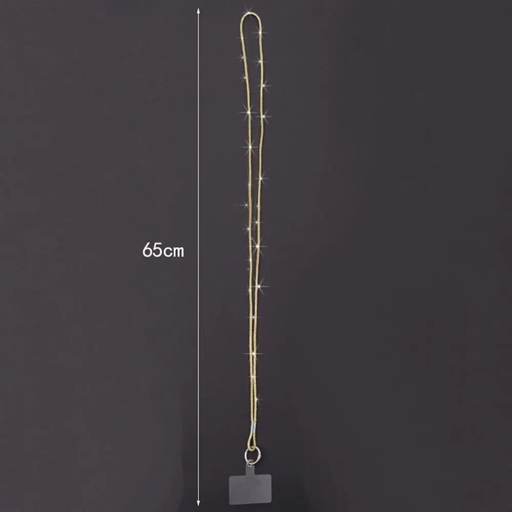Glitter Crystal Rhinestone Phone Lanyard Bright Bling Bling Phone Case Chain Straps Phone Anti-lost Rope Phone Accessories