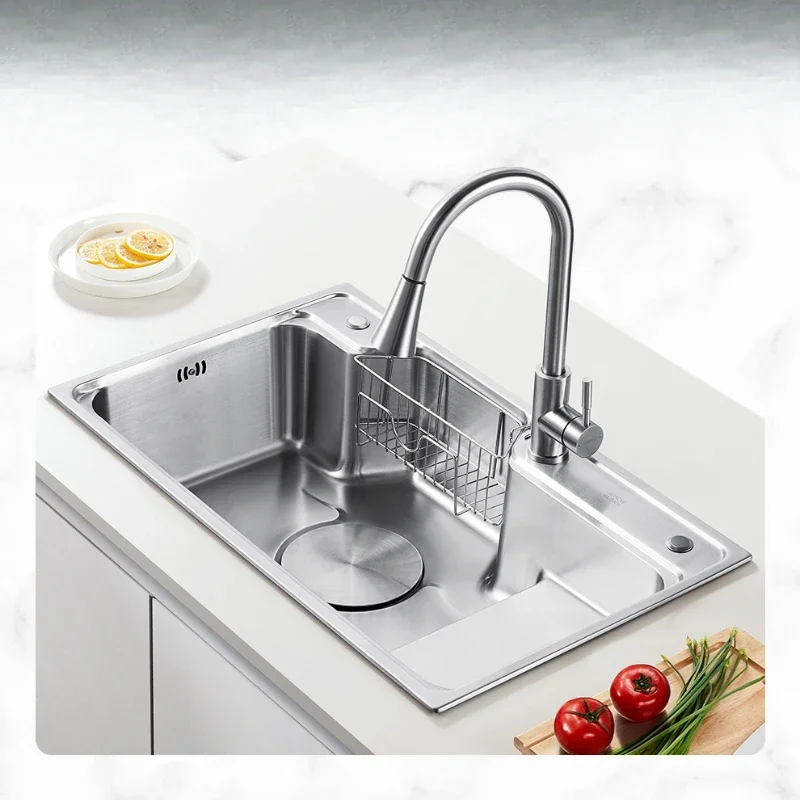 

Kitchen sink Large single tank under counter Thickened 304 stainless steel vegetable basin