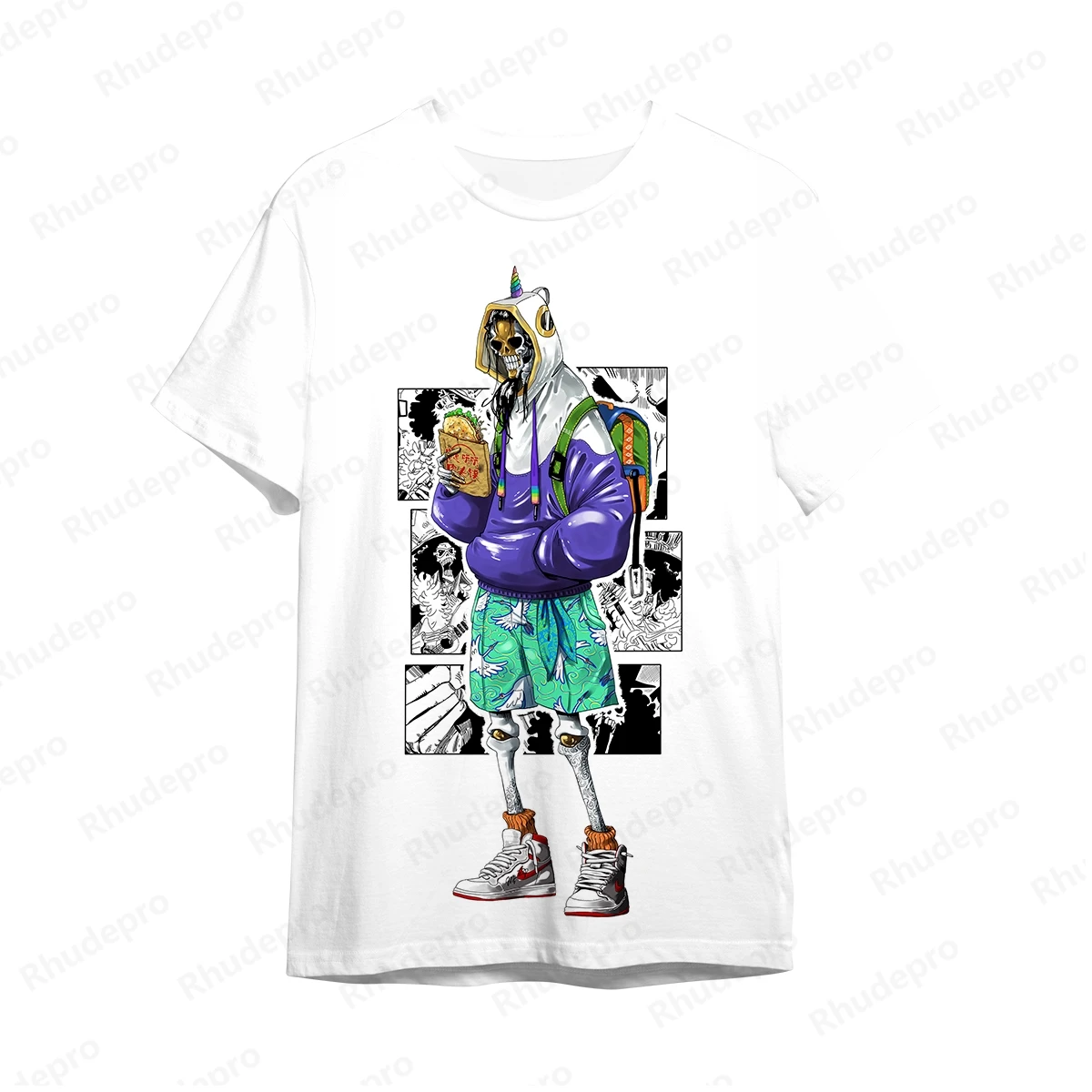 Camiseta Monkey D Luffy masculina, Tops de Anime One Piece, roupas Hip Hop de alta qualidade infantil, novo Roronoa Zoro, Y2k, 5XL, 2024