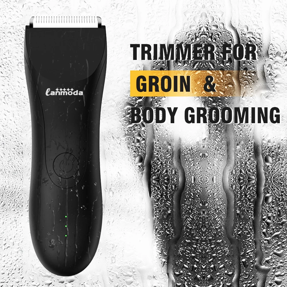 Groin Hair Trimmer for Men Pubic Body Electric Below The Belt Bikini Trimmer Hair Remover Waterproof Manscaper Male Balls Shaver