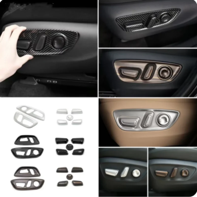 

LHD ABS Seat Adjustment Switch Knob And Frame Trim Covers For Toyota BZ4X /Highlander 2022 2023 2024Car Styling Accessories
