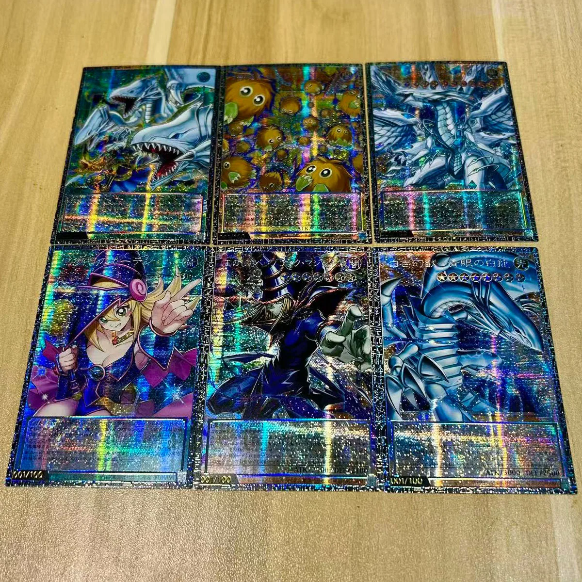 6Pcs/set Diy Self Made Yu-Gi-Oh! Gmr Black Magician Girl Collection Card Gauze Flash Dark Magician Anime Card Gift Toy