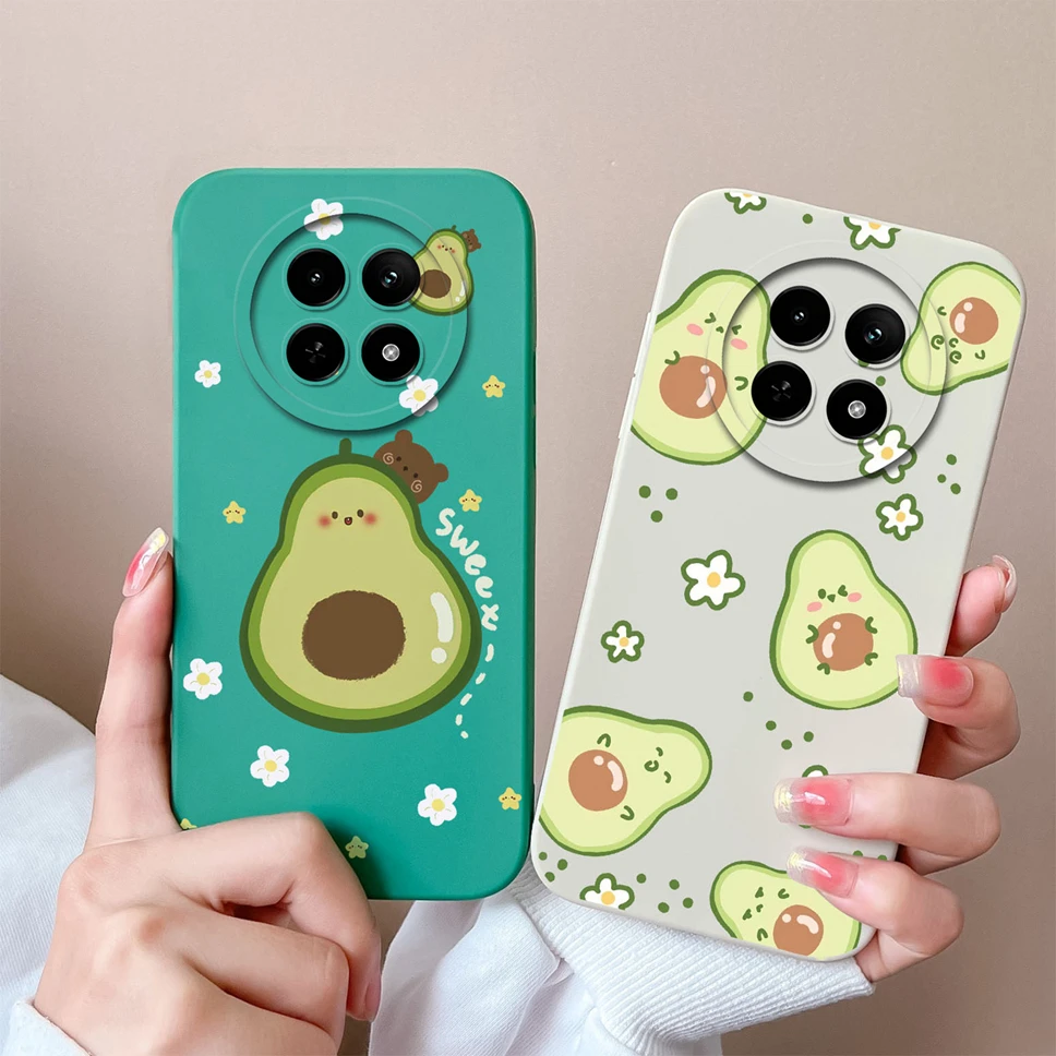 Phone Case For Realme C65 5G Cute Healing Pattern Liquid Silicone High Quality Shockproof Protective Covers For Realme C 65 Capa